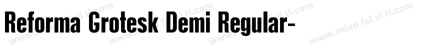 Reforma Grotesk Demi Regular字体转换